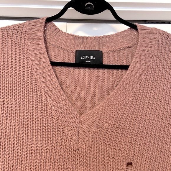 Distressed Long Knit Sweater - Picture 4 of 7